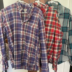 Bundle of 3 Tailored by J. Crew size XL lightweight button downs